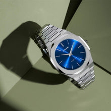Load image into Gallery viewer, D1 Milano Hexagonal Blue Dial Stainless Steel Watch