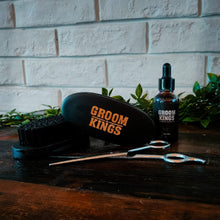 Load image into Gallery viewer, Groom Kings - Black Beard Brush with Travel Bag